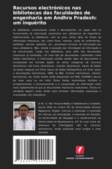 Recursos electrónicos nas bibliotecas das faculdades de engenharia em Andhra Pradesh