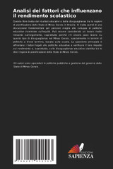 Analisi dei fattori che influenzano il rendimento scolastico