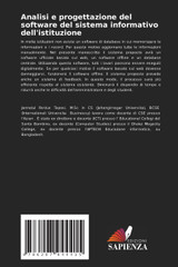 Analisi e progettazione del software del sistema informativo dell'istituzione