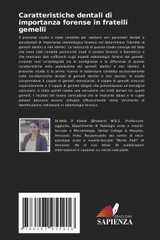 Caratteristiche dentali di importanza forense in fratelli gemelli