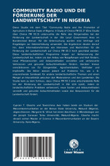 COMMUNITY RADIO UND DIE FÖRDERUNG DER LANDWIRTSCHAFT IN NIGERIA COMMUNITY RADIO UND DIE FÖRDERUNG DER LANDWIRTSCHAFT IN NIGERIA