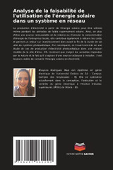Analyse de la faisabilité de l'utilisation de l'énergie solaire dans un système en réseau