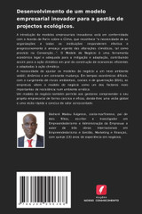 Desenvolvimento de um modelo empresarial inovador para a gestão de projectos ecológicos. Desenvolvimento de um modelo empresarial inovador para a gestão de projectos ecológicos.