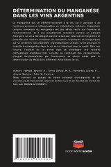 DÉTERMINATION DU MANGANÈSE DANS LES VINS ARGENTINS DÉTERMINATION DU MANGANÈSE DANS LES VINS ARGENTINS