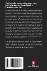 Estilos de aprendizagem dos estudantes universitários sauditas de EFL