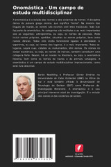 Onomástica - Um campo de estudo multidisciplinar Onomástica - Um campo de estudo multidisciplinar