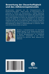 Bewertung der Dauerhaftigkeit und des Adhäsionspotenzials