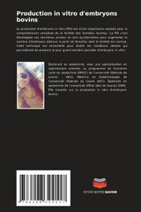Production in vitro d'embryons bovins