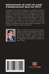 Déterminants du choix du mode d'établissement dans les PECO