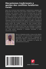 Mecanismos tradicionais e gestão dos conflitos fundiários rurais Mecanismos tradicionais e gestão dos conflitos fundiários rurais