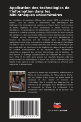 Application des technologies de l'information dans les bibliothèques universitaires