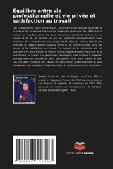 Équilibre entre vie professionnelle et vie privée et satisfaction au travail