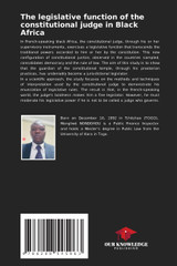 The legislative function of the constitutional judge in Black Africa