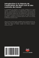 Introduction à la théorie de l'unification du droit civil et des contrats de travail