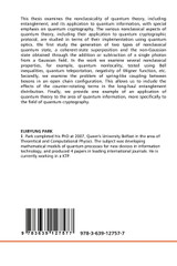 Nonclassicality, Entanglement of optical fields, Quantum Cryptography