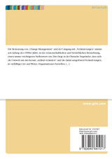 Change Management. Ziele, Instrumente und Treiber von Veränderungen