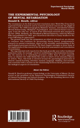 Experimental Psychology of Mental Retardation
