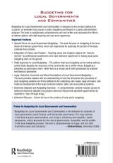 Budgeting for Local Governments and Communities