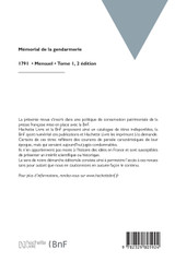 Mémorial de la gendarmerie by MINISTERE DE LA GUERRE (Paperback)