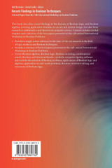 Recent Findings in Boolean Techniques by Rolf Drechsler (Paperback)