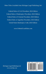 Federal Rules of Evidence; 2024 Edition by Michigan Legal Publishing Ltd. (Paperback)