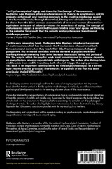 Psychoanalysis of Aging and Maturity by Guillermo Julio Montero (Paperback)