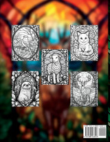 Animals in Stained Glass Advanced Coloring Book