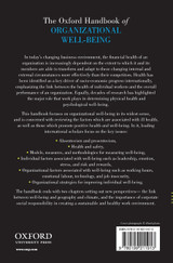 The Oxford Handbook of Organizational Well Being