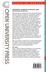 REFORMING MARKETS IN HEALTH CARE REFORMING MARKETS IN HEALTH CARE