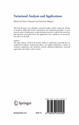 Variational Analysis and Applications