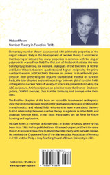 Number Theory in Function Fields