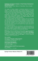 Guidelines for Sensory Analysis in Food Product Development and Quality Control
