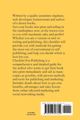 Checklist For Publishing & Selling Your Books Checklist For Publishing & Selling Your Books
