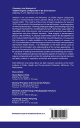Chemistry and Analysis of Volatile Organic Compounds in the Environment Chemistry and Analysis of Volatile Organic Compounds in the Environment
