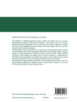 Genetic Aspects of Plant Mineral Nutrition Genetic Aspects of Plant Mineral Nutrition