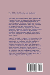 Bible, the Church, and Authority