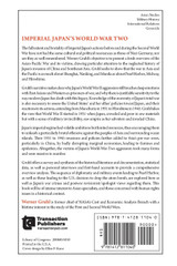 Imperial Japan's World War Two Imperial Japan's World War Two