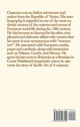 The Memoirs of Jacques Casanova de Seingalt Vol. 1 the Venetian Years