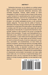 On the Interactions of News Media, Interpersonal Communication, Opinion Formation, and Participation