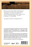 Discours prononcé dans l'Eglise du Pèlerinage de Notre-Dame de la Délivrande au Morne-Rouge