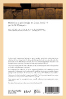 Histoire de la psychologie des Grecs. Tome 3