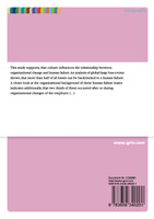 Human Failure, Organizational Change & Culture