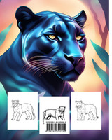 Panther Coloring Book For Children
