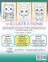 Cute Cats In Clothes Coloring Book