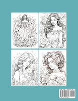 Floral woman coloring book for inmates