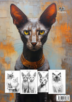 Cat Breeds Coloring Book for Adults