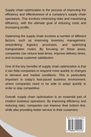 Supply Chain Optimization Minimizing Risks, Maximizing Efficiency