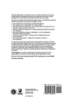 Teaching Mathematics in Secondary Schools