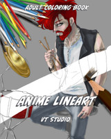 Anime Lineart Adult Coloring Book