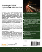 Extending Microsoft Dynamics Ax 2012 Cookbook